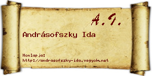 Andrásofszky Ida névjegykártya